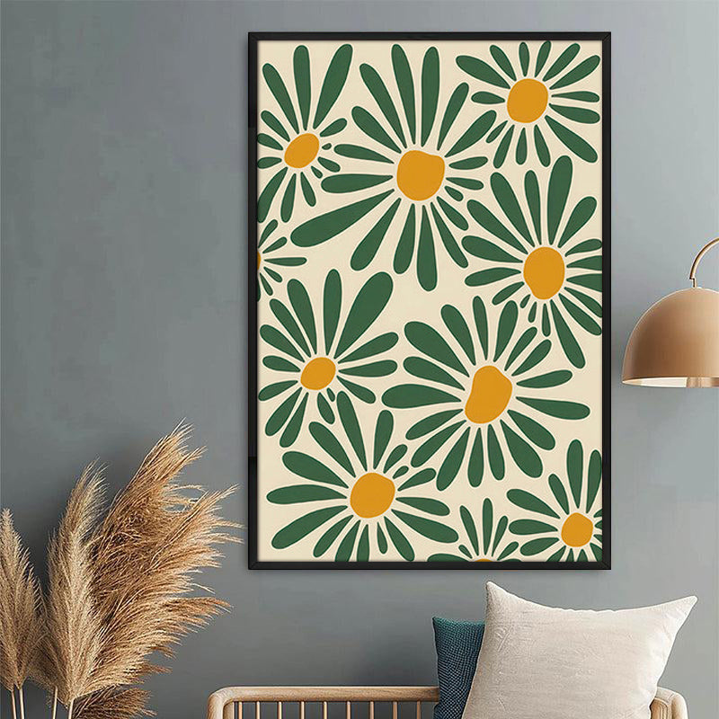 Bellis Maris Floral Wall Painting With Frame