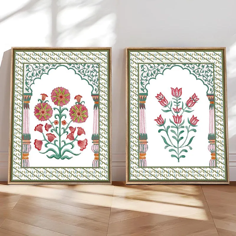 Nazneen Ethnic Canvas Wall Art - Set Of Two media 3