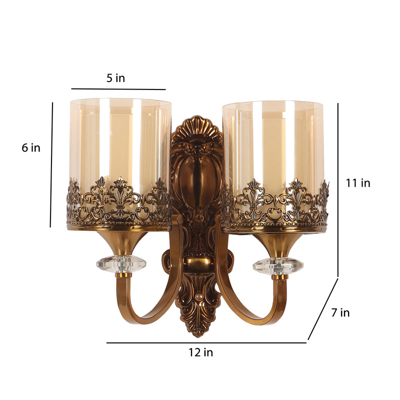 Epoch Iron Wall Lamp With Glass Shade media 9