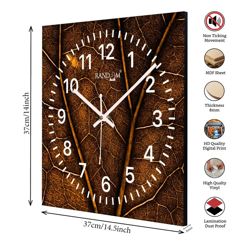 Airox Analog Wall Clock - Brown media 8