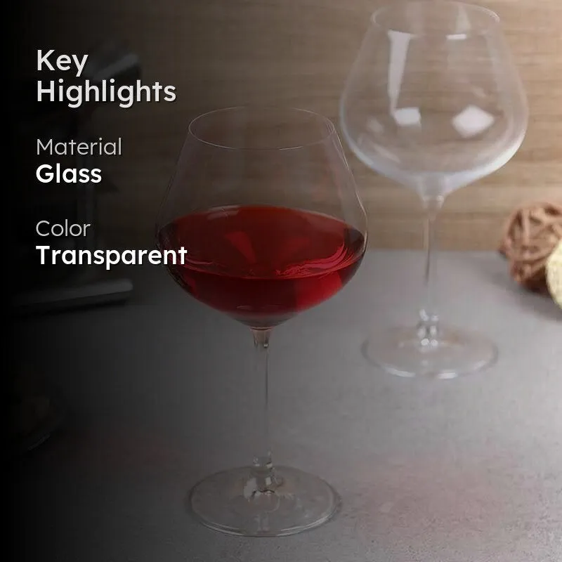 Sommelier Bohemia Crystal Red Wine Glasses (570ml) - Set Of Six media 2
