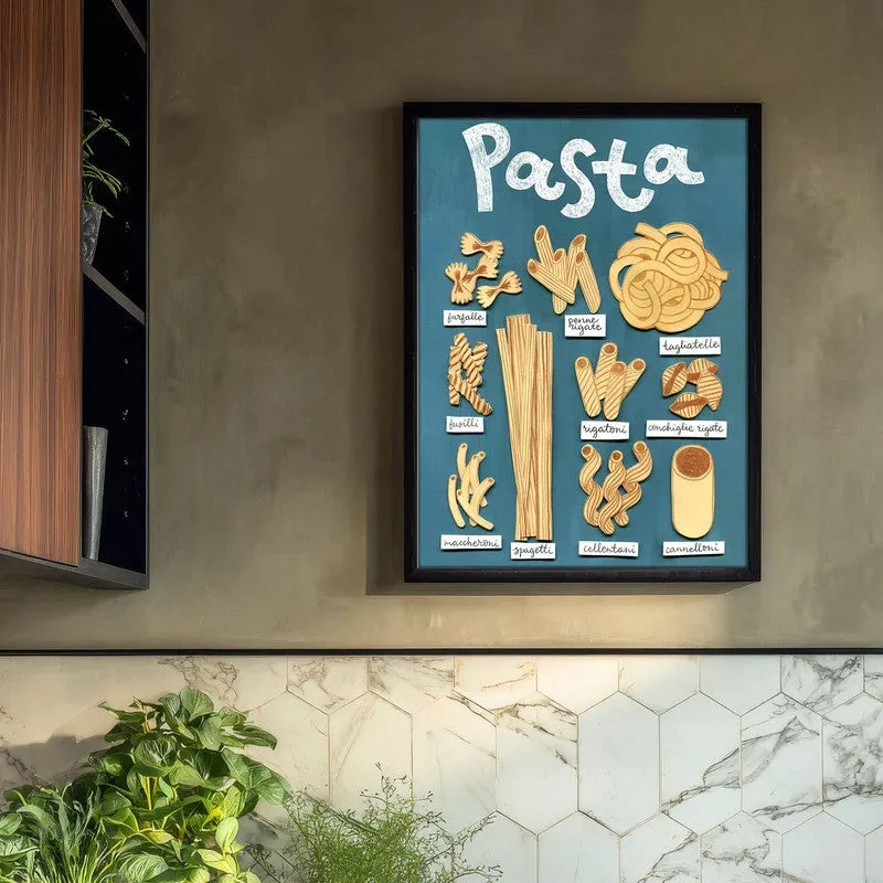 Sades Of Pasta Archival Canvas Wall Art - Black media 3