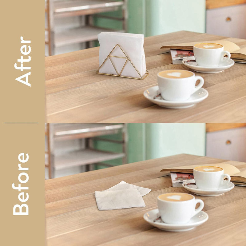 Trio Trail Napkin Holder (Gold) - Set Of Two media 4