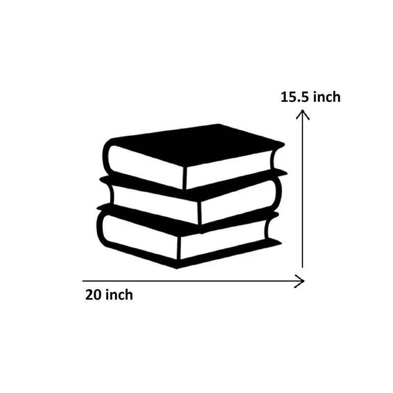 Stack Of Books Black Iron Wall Accent media 5