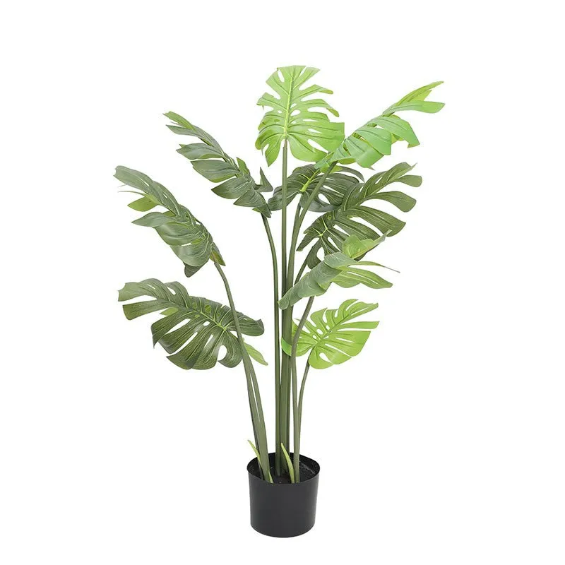 CalmCanopy Artificial Plant With Black Plastic Pot - 3.9 ft media 4
