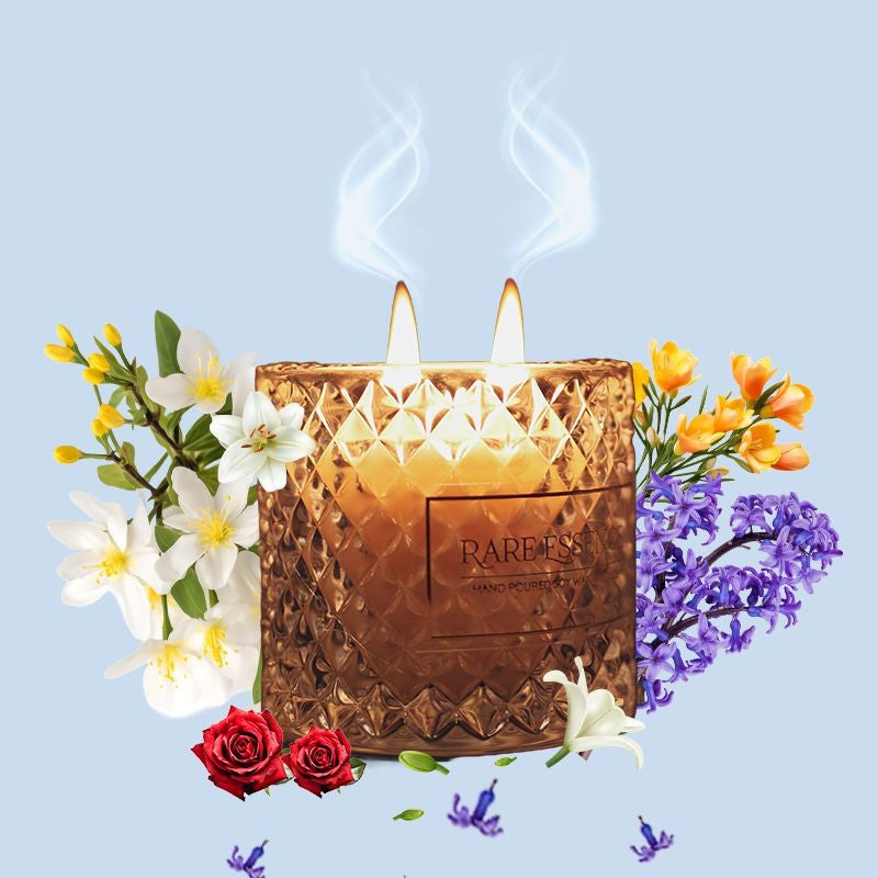 Elois Carved Jar Candle - Floral Notes media 4