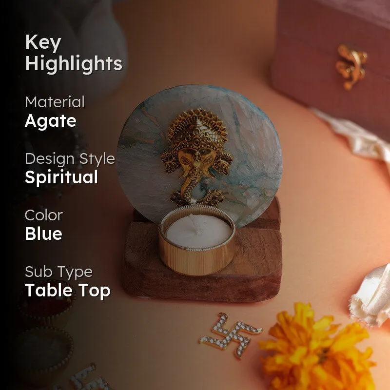 Sacred Aura Ganesha Tealight Holder media 2