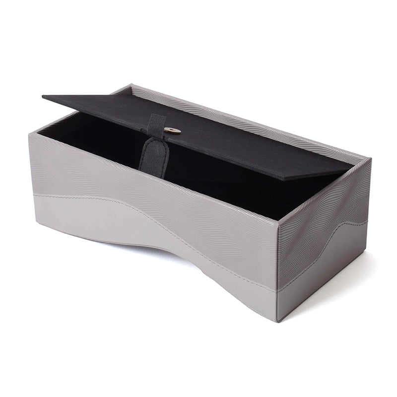Veltrix Faux Leather Tissue Holder - Grey media 4