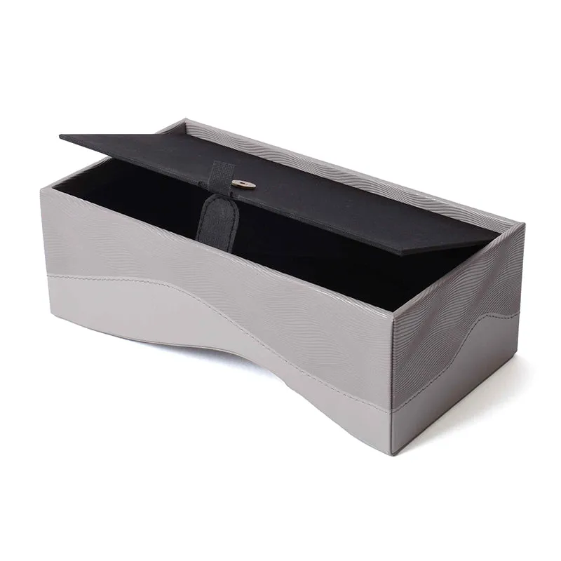 Veltrix Faux Leather Tissue Holder - Grey media 4