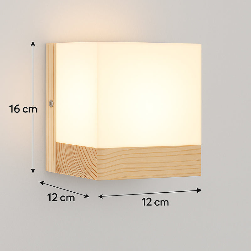 Talbot Glass & Wooden Wall Lamp media 6