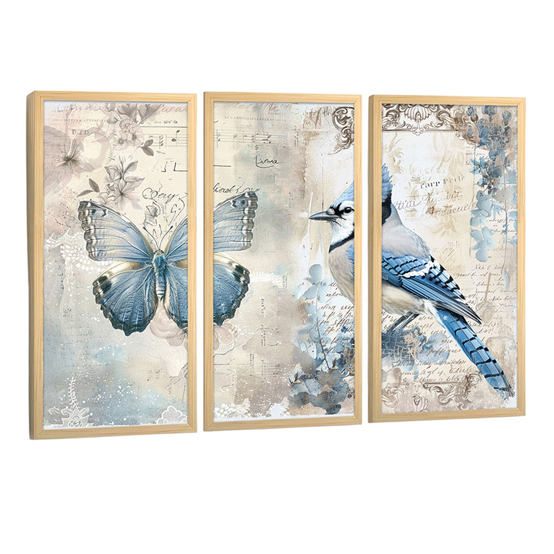 Whimsy Of Blues Wall Art - Set Of Three media 3