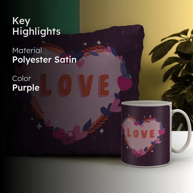 Heart Ballon Cushion Cover & Mug (300 ML) - Two Piece Set media 2