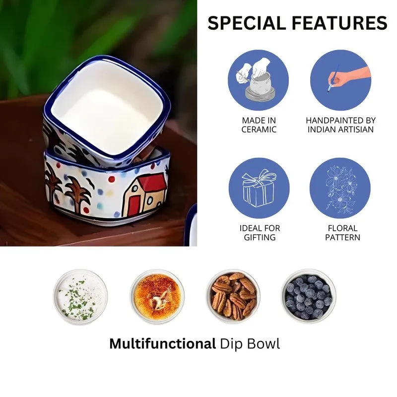 Culinova Ceramic Dip Bowls (Multicolor ,35 mL Each) - Set Of Six media 7