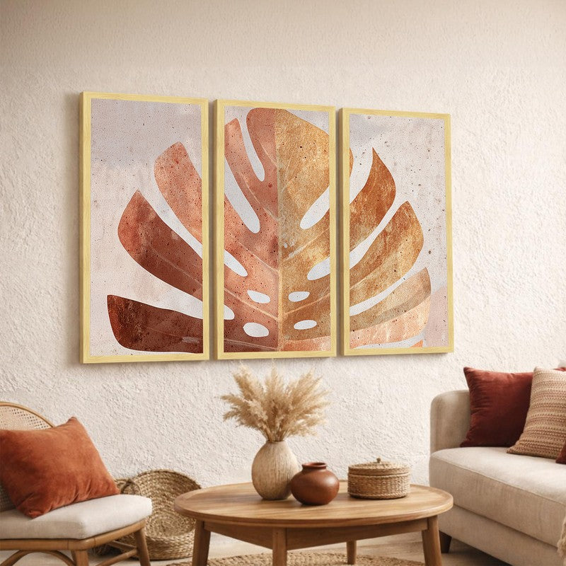 Botanical Leaf Wall Art - Set Of Three