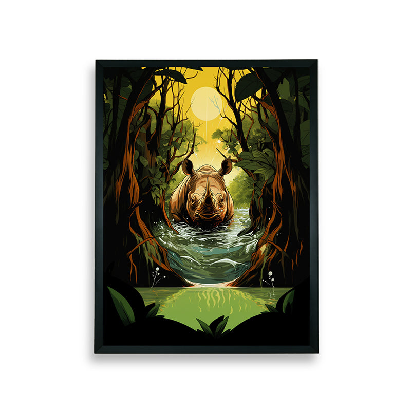 Rhino Wander Canvas Wall Art media 7