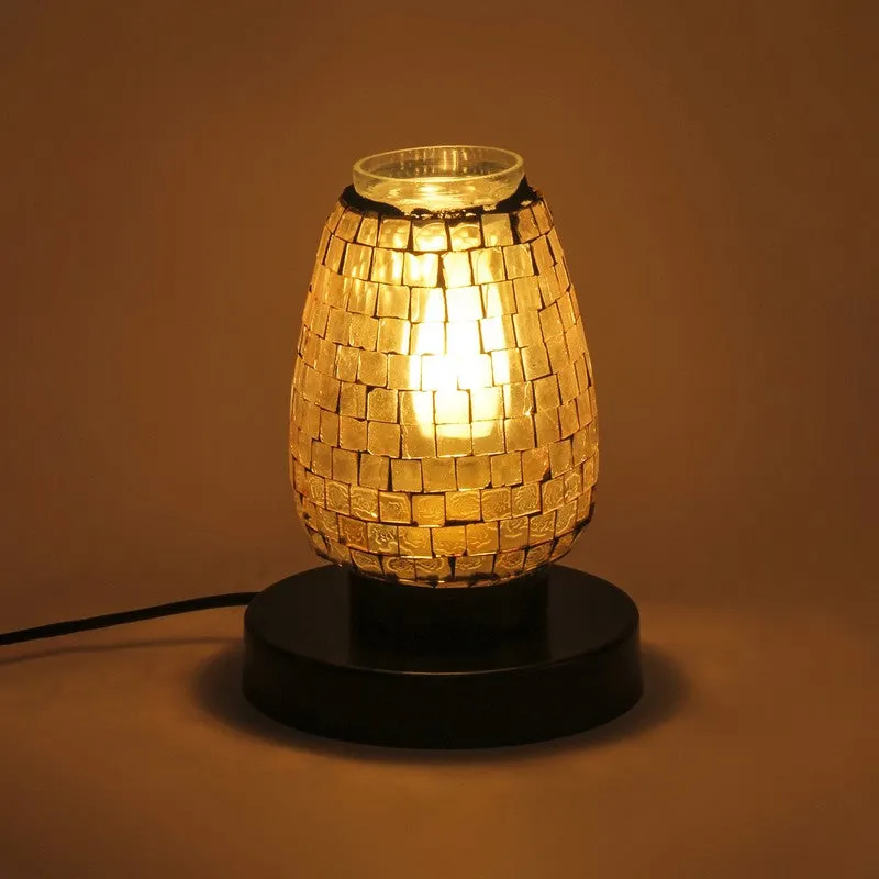 Prismlume Mosaic Glass Table Lamp With Wooden Base media 5
