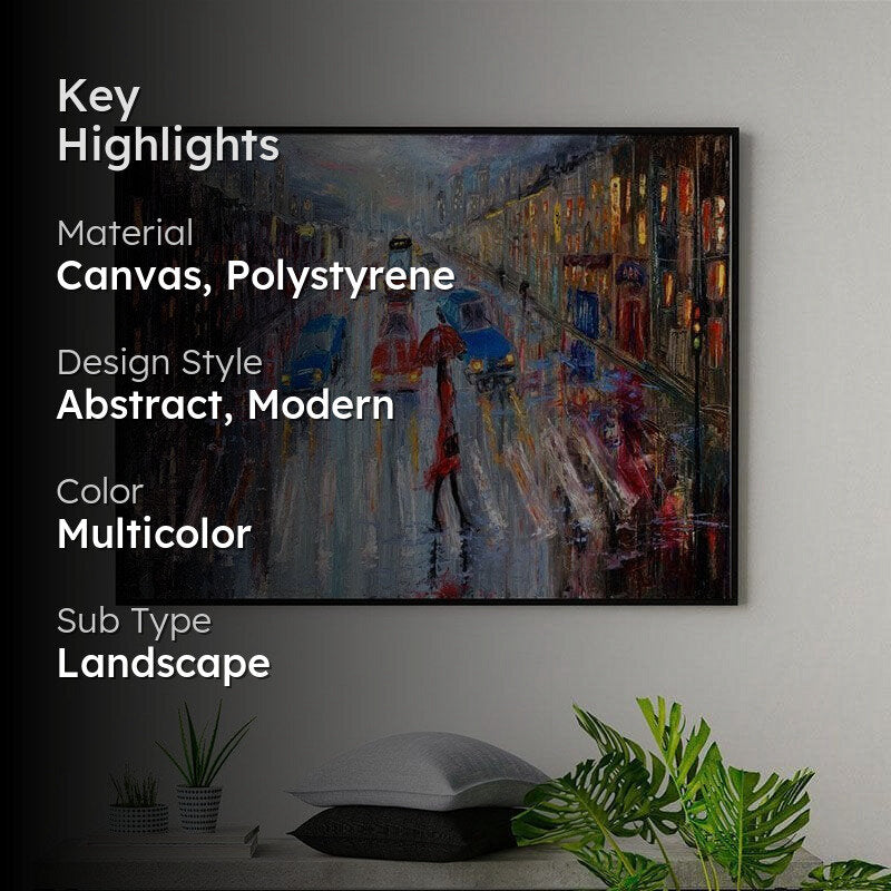 Crossing The Street Canvas Wall Painting By Boyan Dimitrov - Black Frame media 2