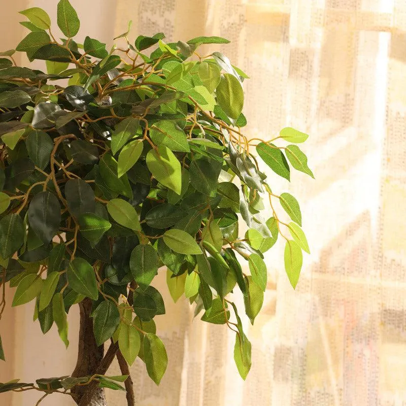 Artificial Realistic Ficus Bonsai With Black Plastic Pot - 3.9 Feet media 7