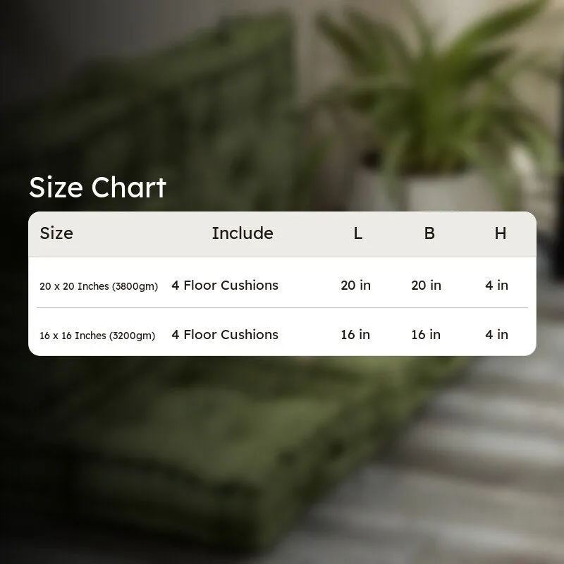 Marlon Floor Cushion (Green) - Set Of Four media 9