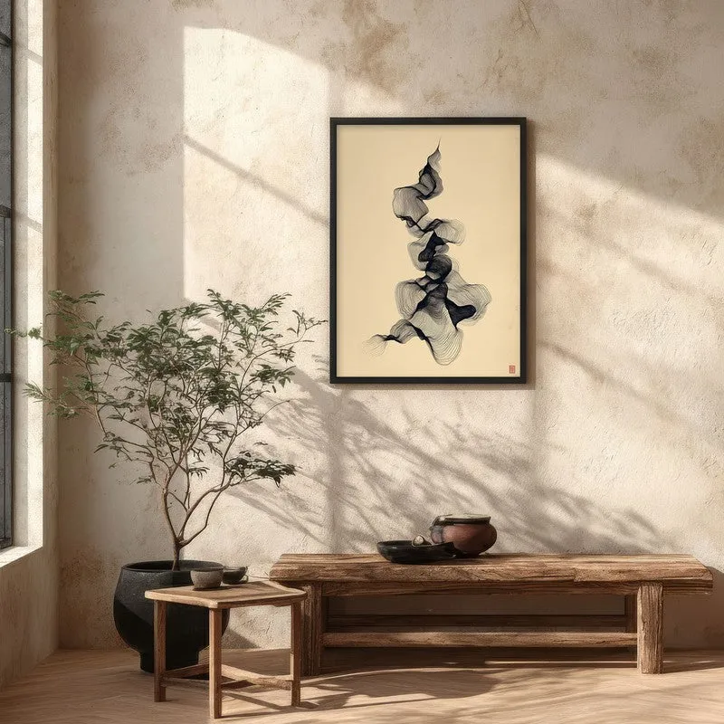 Soft Ascension Archival Paper Wall Painting With Black Frame media 5