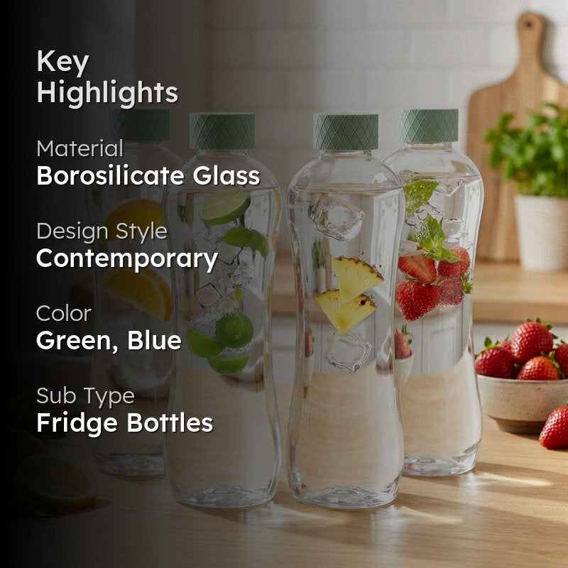 Rioware GoHydra Water Bottle (Green, Blue, 1000 mL Each) - Set Of Four media 2