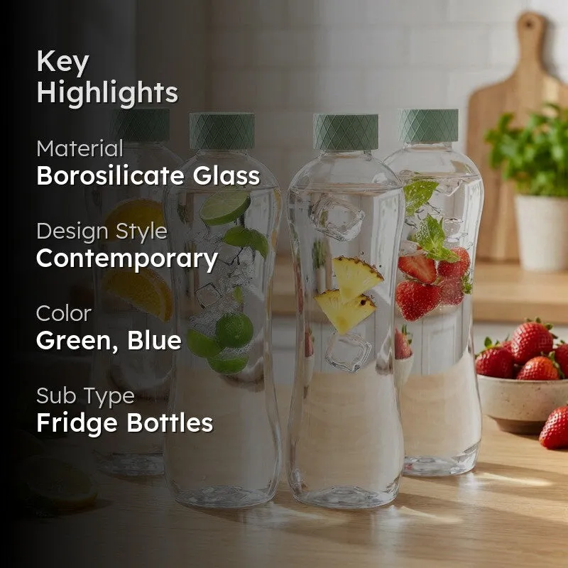 Rioware GoHydra Water Bottle (Green, Blue, 1000 mL Each) - Set Of Four media 2
