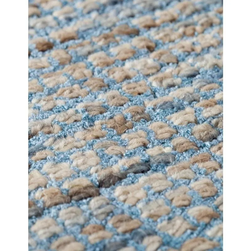 Thread Tale Hand Woven Wool Rug - Denim Blue media 4