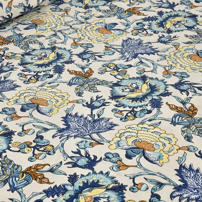 Yukta Printed Cotton Bedsheet (Blue) - 160 TC media 4