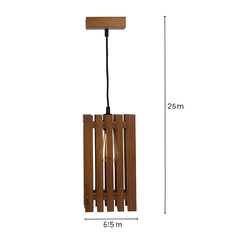 Kamari Single Wooden Ceiling Lamp media 7
