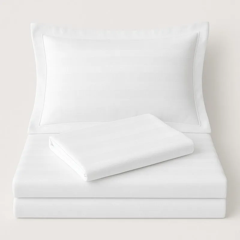 PureLine Cotton Bedsheet (White) - 600 TC media 6