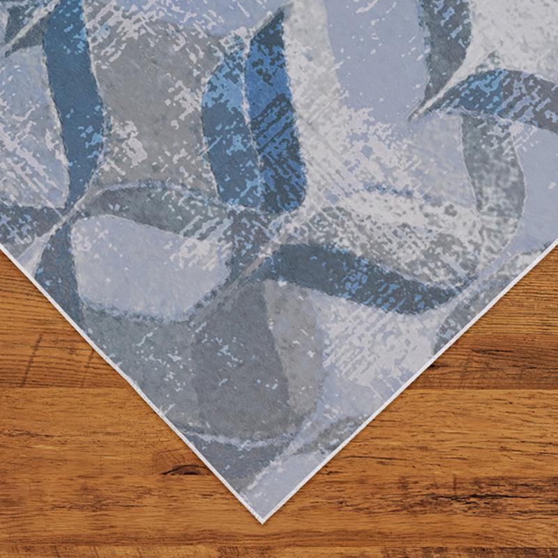 Amandil Abstract Polyester Anti-Skid Carpet - Blue media 7