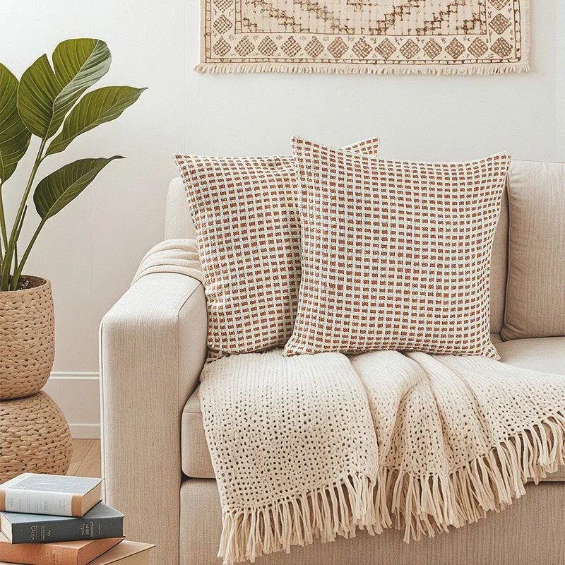 Elys Muse Cushion Cover (Orange) - Set Of Two media 1