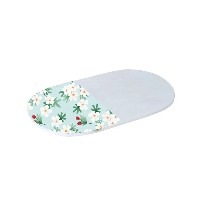 Ovelta Daisy Printed (Marble,Brass) Marble Platter - Set of Two media 4