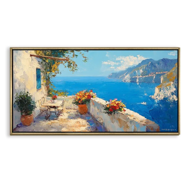 Seaward Table Canvas Wall Painting With Frame media 3