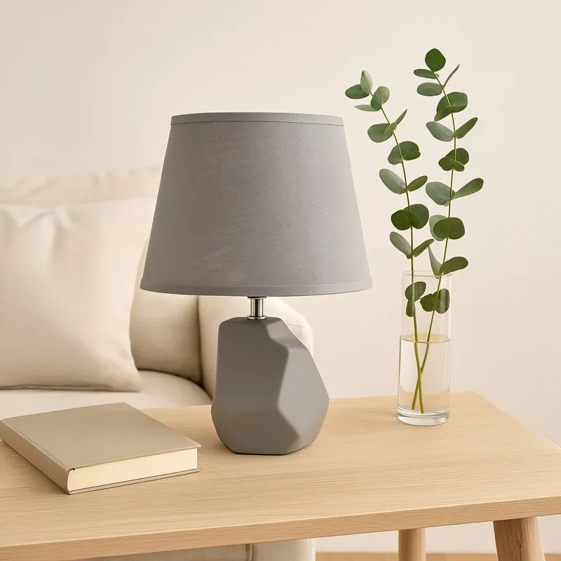 Aurora Glow Ceramic Table Lamp - Grey media 4