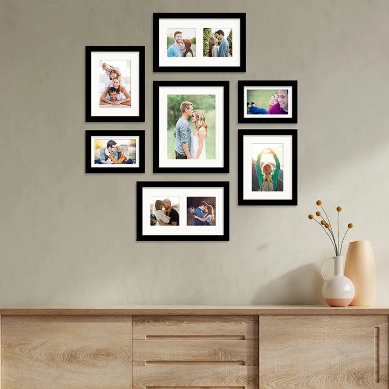 Thyra Synthetic Wood Photo Frame (Black) - Set Of Seven media 1