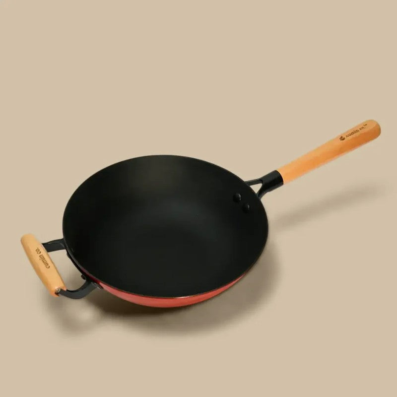 Cumin Co Enamel Cast Iron Wok (1500 mL) - Rust media 4