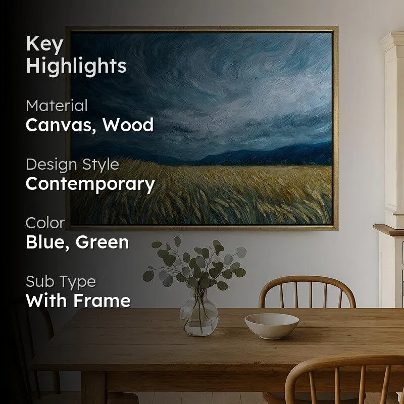 Grainland Glory Canvas Wall Painting With Frame media 2