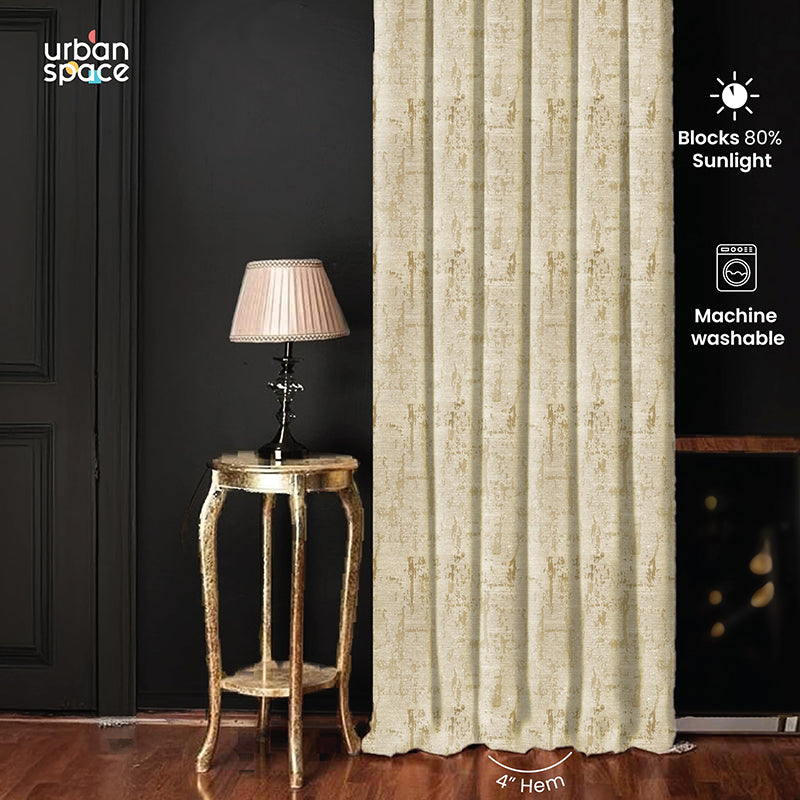 Urban Space Dusk Blackout Curtain (Soft Brown) - Set Of Two media 6