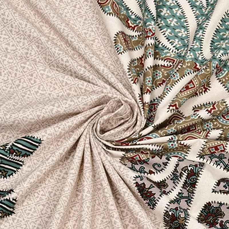 Phoolkari Dream Cotton Bedsheet (Maroon) - 160 TC media 6