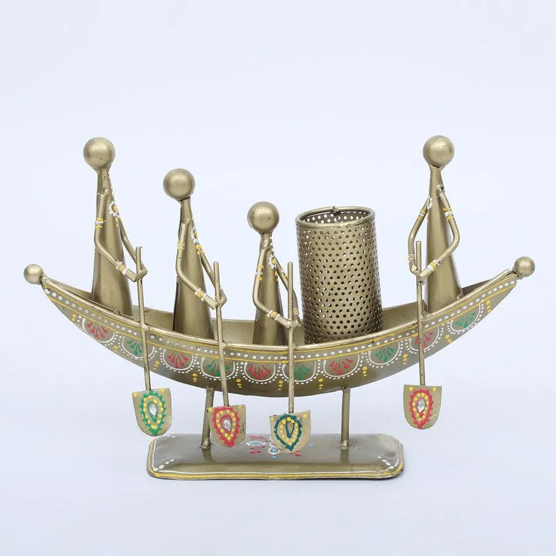 Metal Boat Iron Decor Stationery Holder media 3