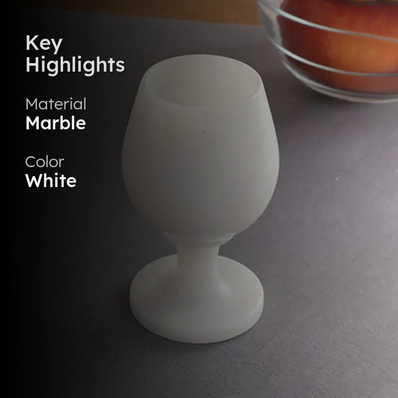Carrara Chic Marble Wine Glass - 250 ML media 2