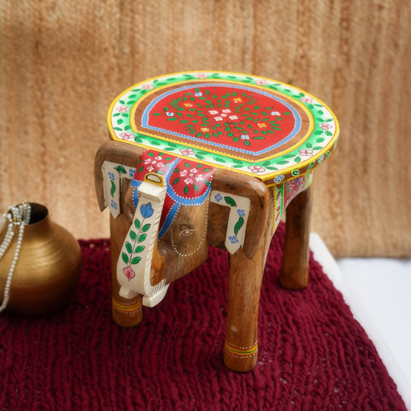 Avyom Rangriti Mango Wood Stool