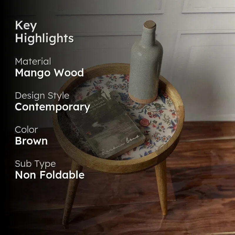 Lemya Mango wood Stool media 2