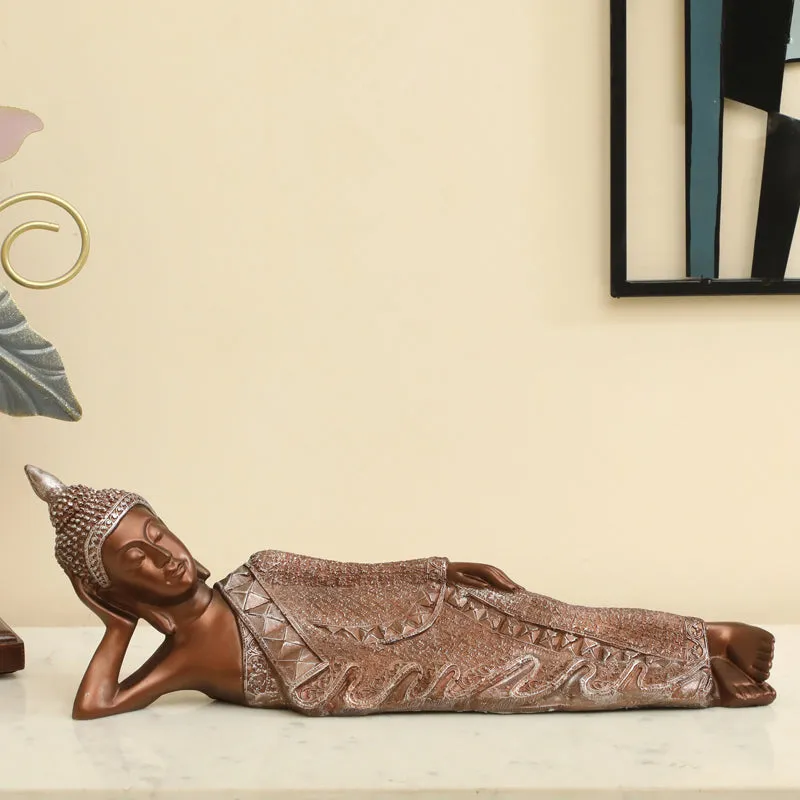 Buddha In Thought I Showpiece - Copper media 1