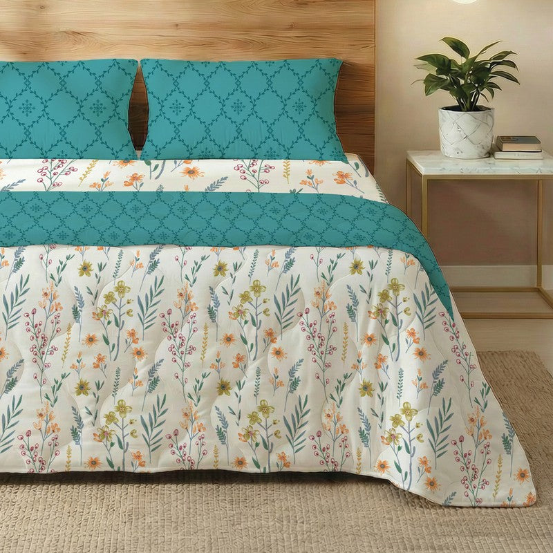 Urban Space Pluvo Multicolor Glace Cotton,Microfiber Bedding Set (200 TC)  - Four Piece Set media 4