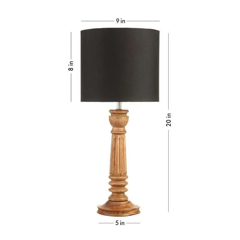 Laze N Lounge Fabric Table Lamp - Black,Brown media 5
