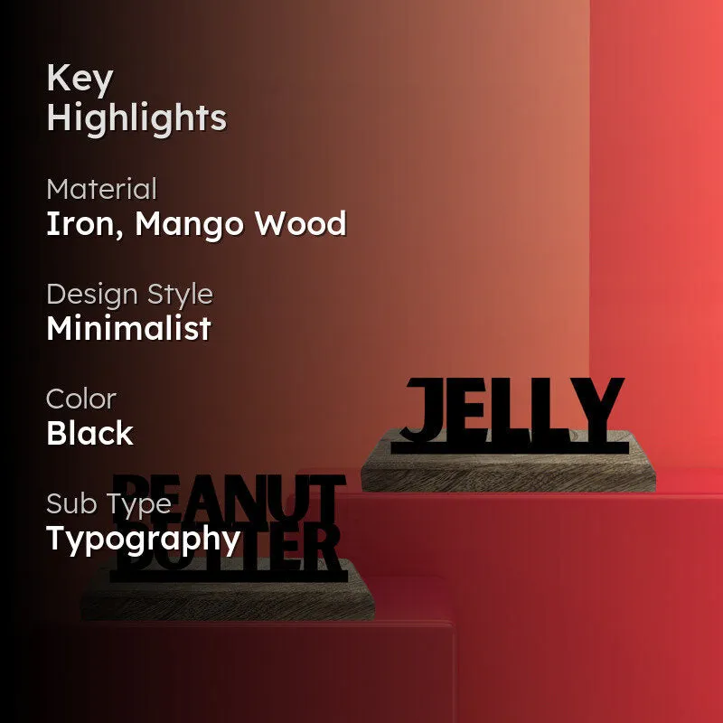 PB & J Typography Showpiece - Set Of Two media 2