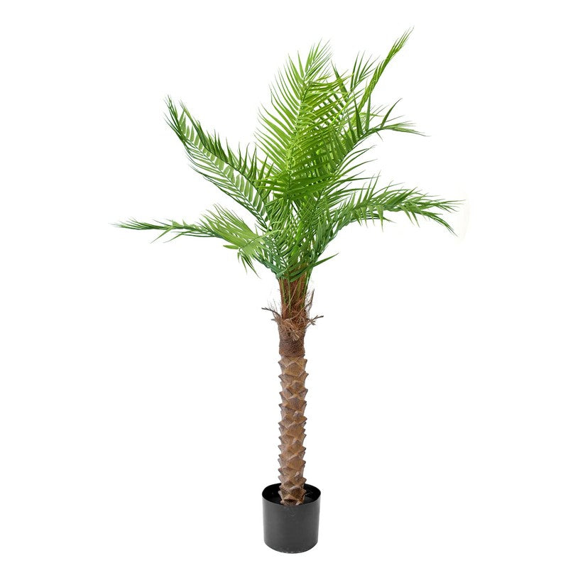 Verde Artificial Palm Plant With Black Plastic Pot - 5 Feet media 6