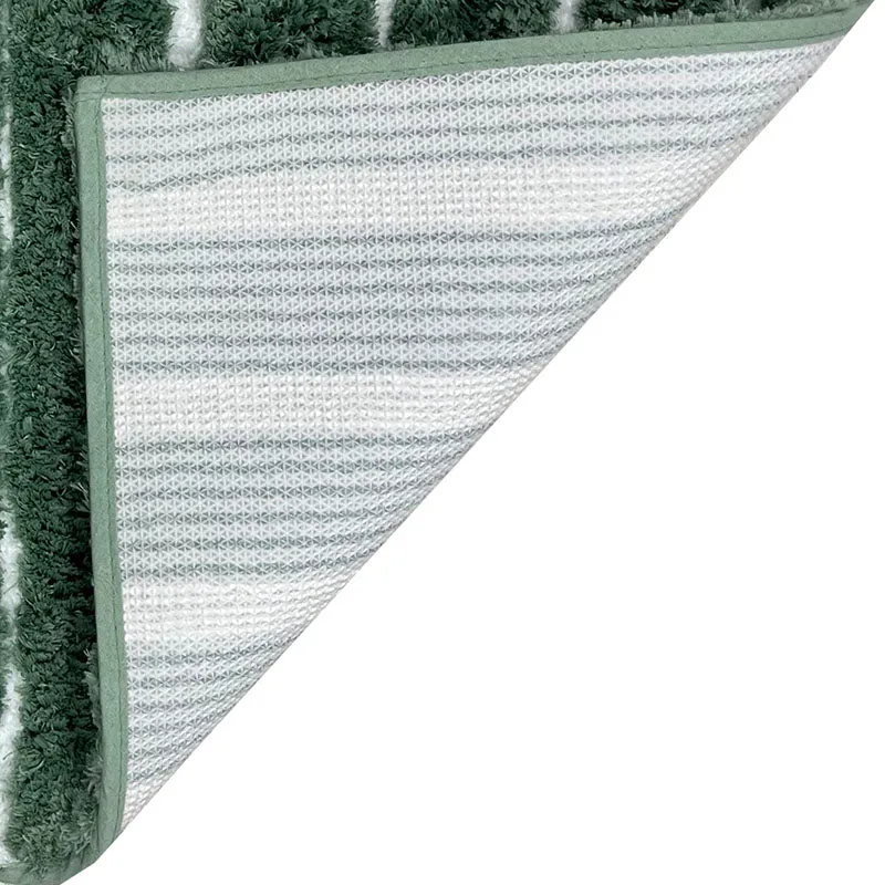 Nautica Riviera Lines Striped Anti-Skid Bath Mat - Sage Green media 3